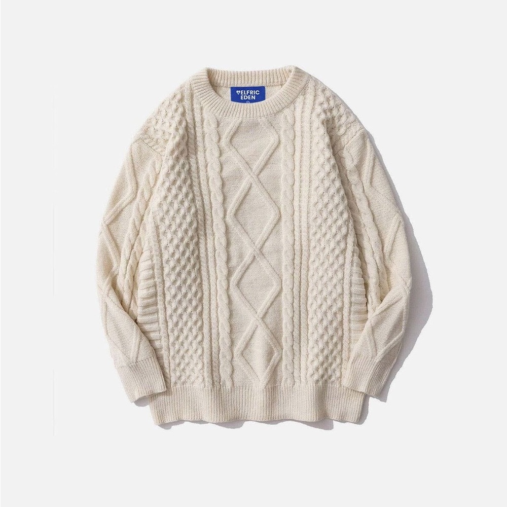AELFRIC EDEN RETRO 90S CABLE KNIT‎ SWEATER Size